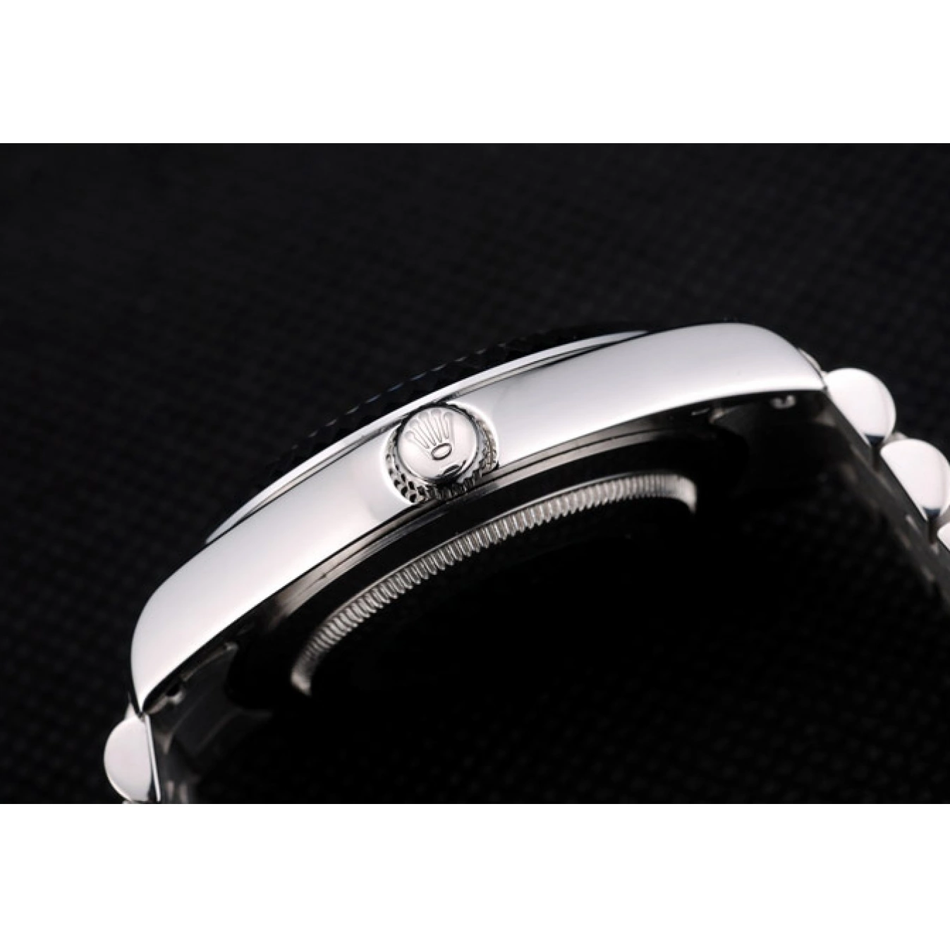Aaa replica watch Bezel Ribbed DayDate Steel Dial Silver 41976 Rolex Stainless 0806